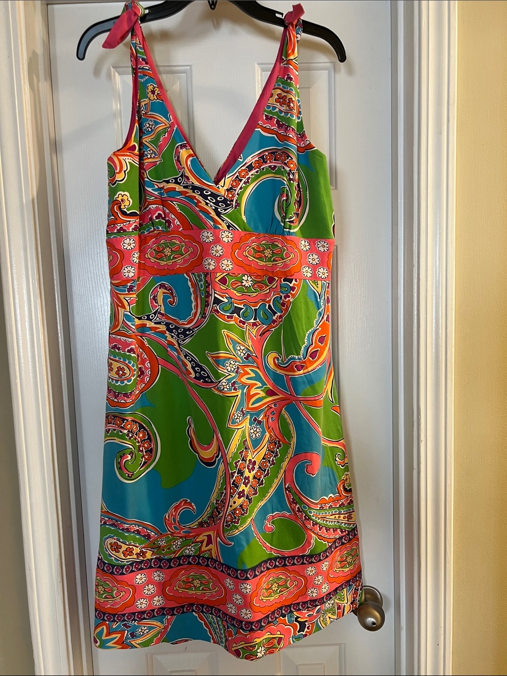 Lilly Pulitzer Paisley Tie-Shoulder Sundress